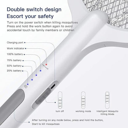 2-in-1 Rechargeable Insect Killer Racket & Lamp